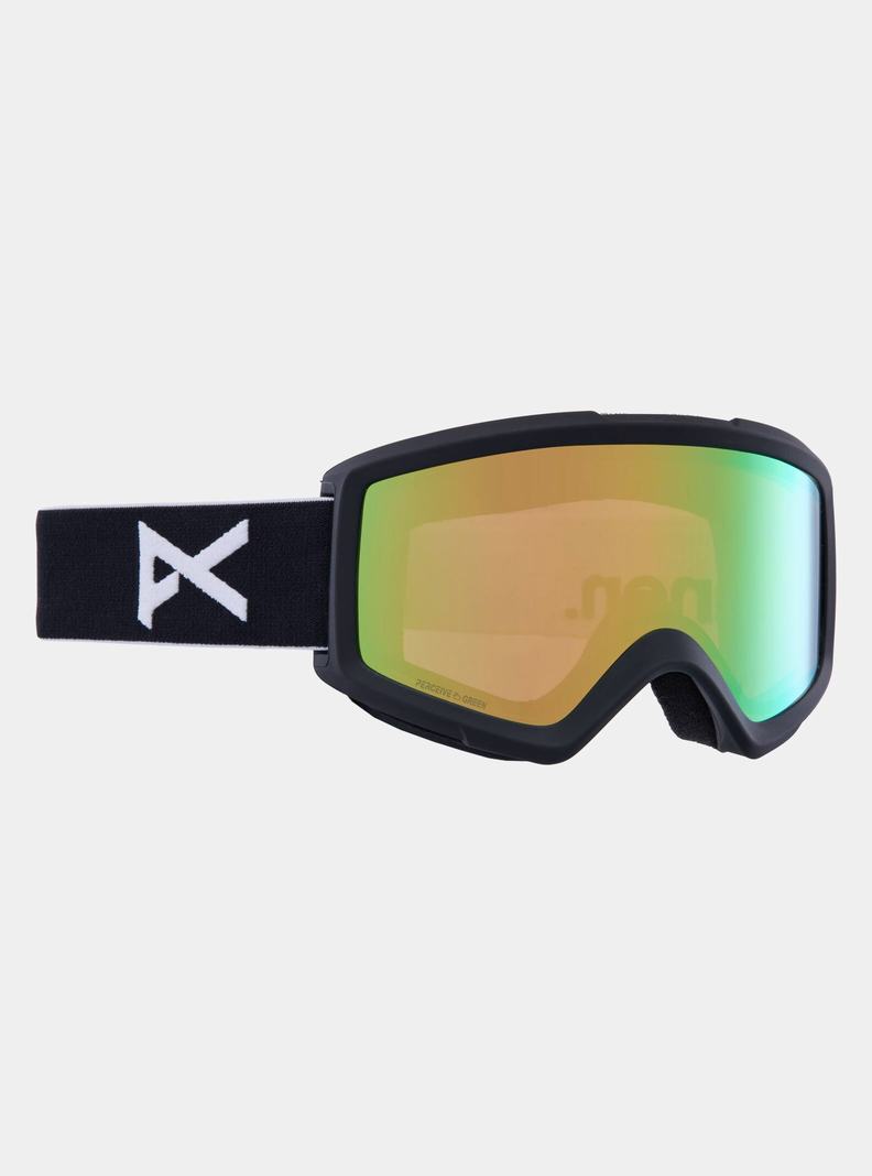 Burton Anon Helix 2.0 Perceive Goggles + Bonus Lens Okuliare Panske Čierne Zelene | 92160-EPBY