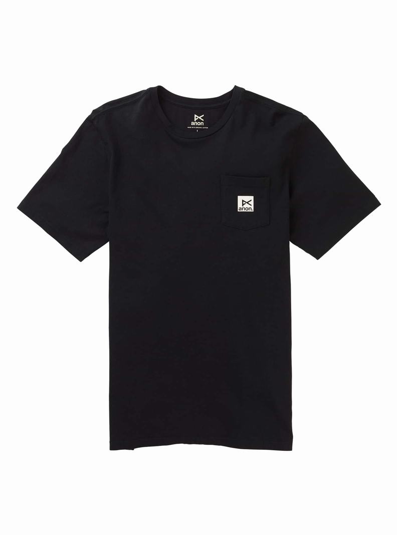 Burton Anon Kratke Sleeve Pocket Tričko Damske Čierne | 30951-QDBC