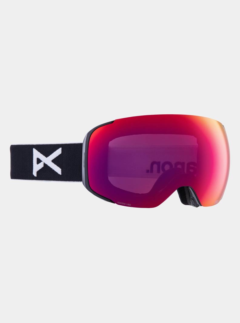 Burton Anon M2 Low Bridge Fit Goggles + Bonus Lens + MFI® Face Mask Okuliare Damske Čierne Oranžové Červené | 82574-VWXH