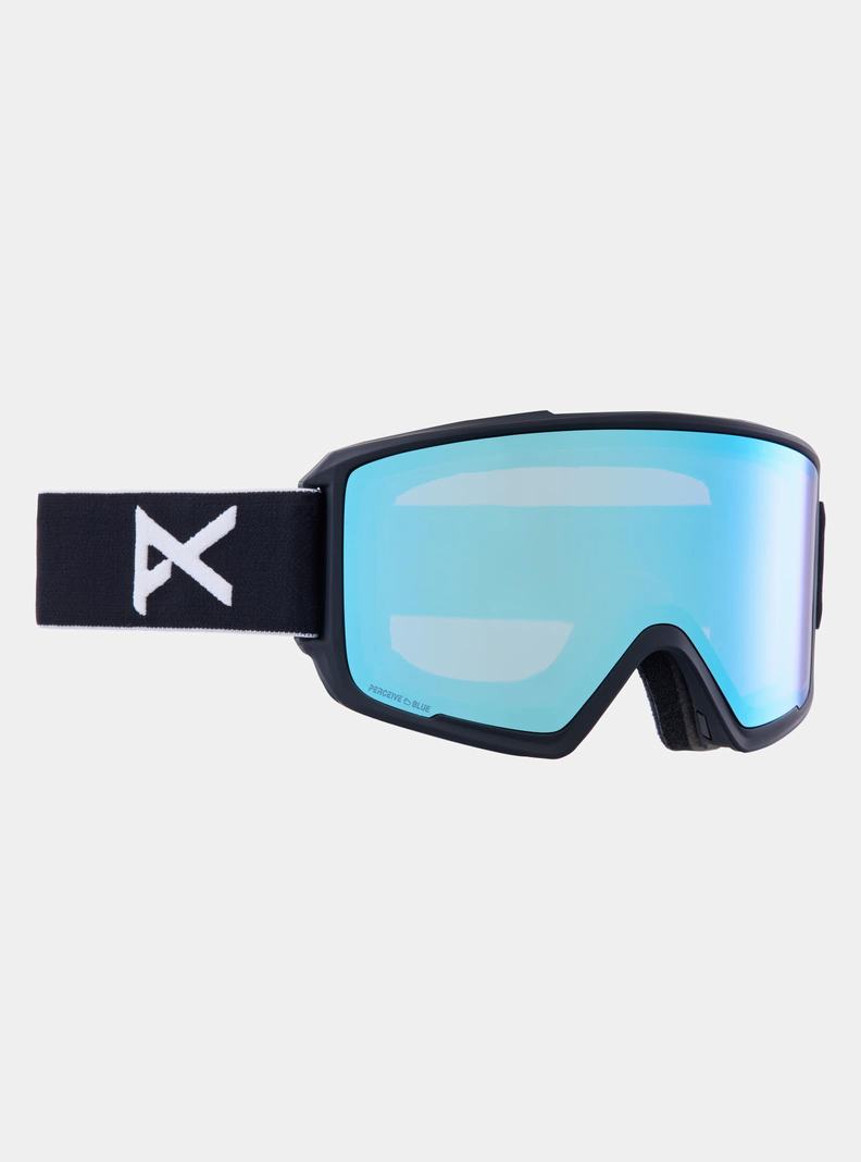 Burton Anon M3 Goggles + Bonus Lens + MFI® Face Mask Okuliare Panske Čierne Modre Ruzove | 30618-JNDY