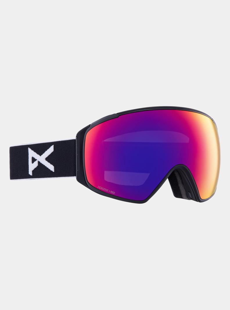 Burton Anon M4S Goggles (Toric) + Bonus Lens + MFI® Face Mask Okuliare Damske Čierne Oranžové Červené | 61897-CXQF