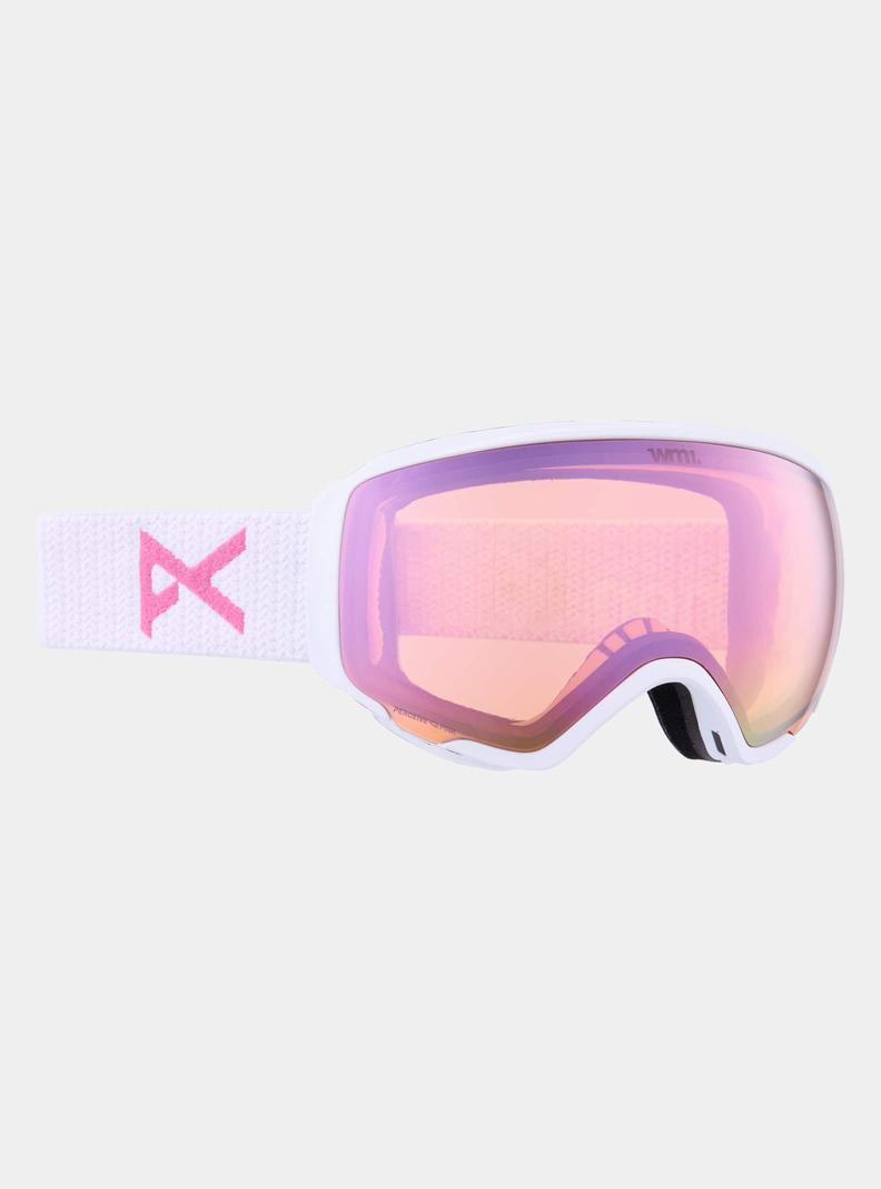 Burton Anon WM1 Goggles + Bonus Lens + MFI® Face Mask Okuliare Damske Biele Ruzove Modre | 20914-PXIV