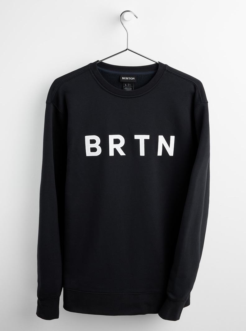 Burton BRTN Crew Mikina Panske Čierne | 49582-GZSO