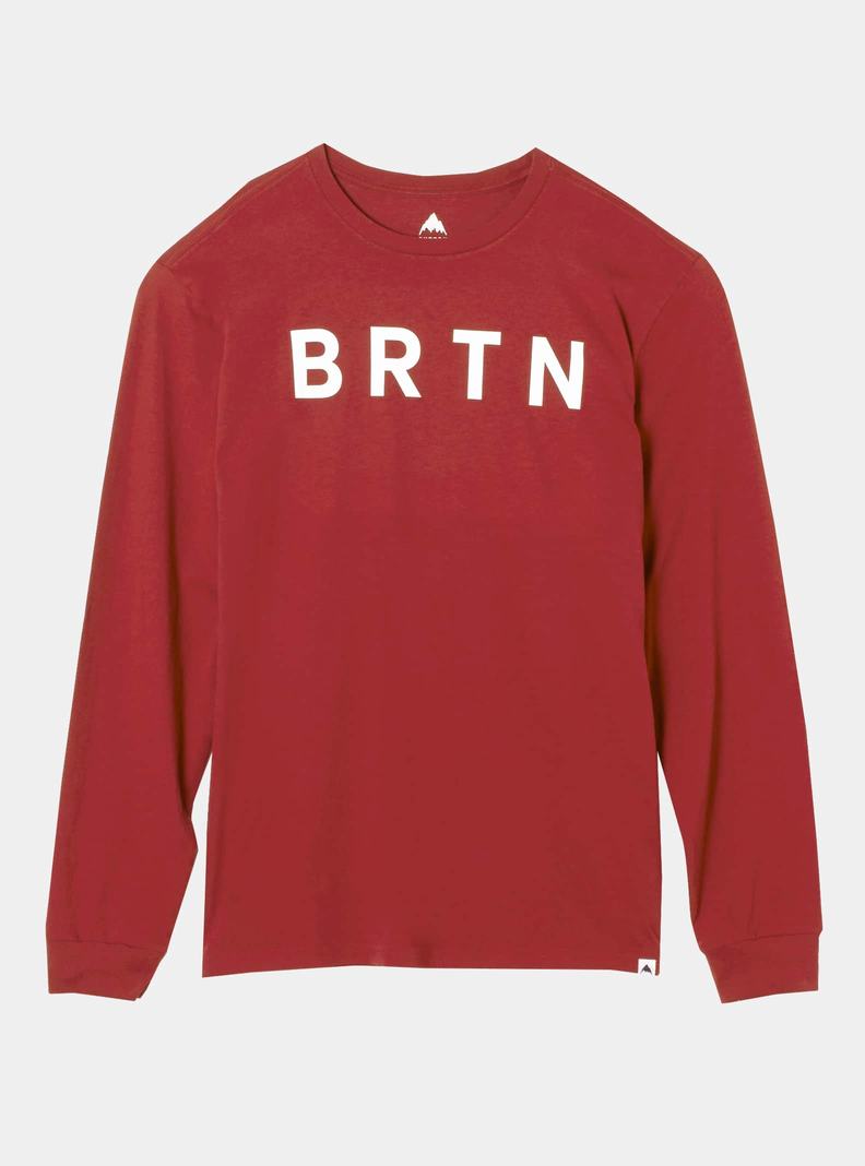 Burton BRTN Long Sleeve Tričko Panske Červené | 17034-MXOS