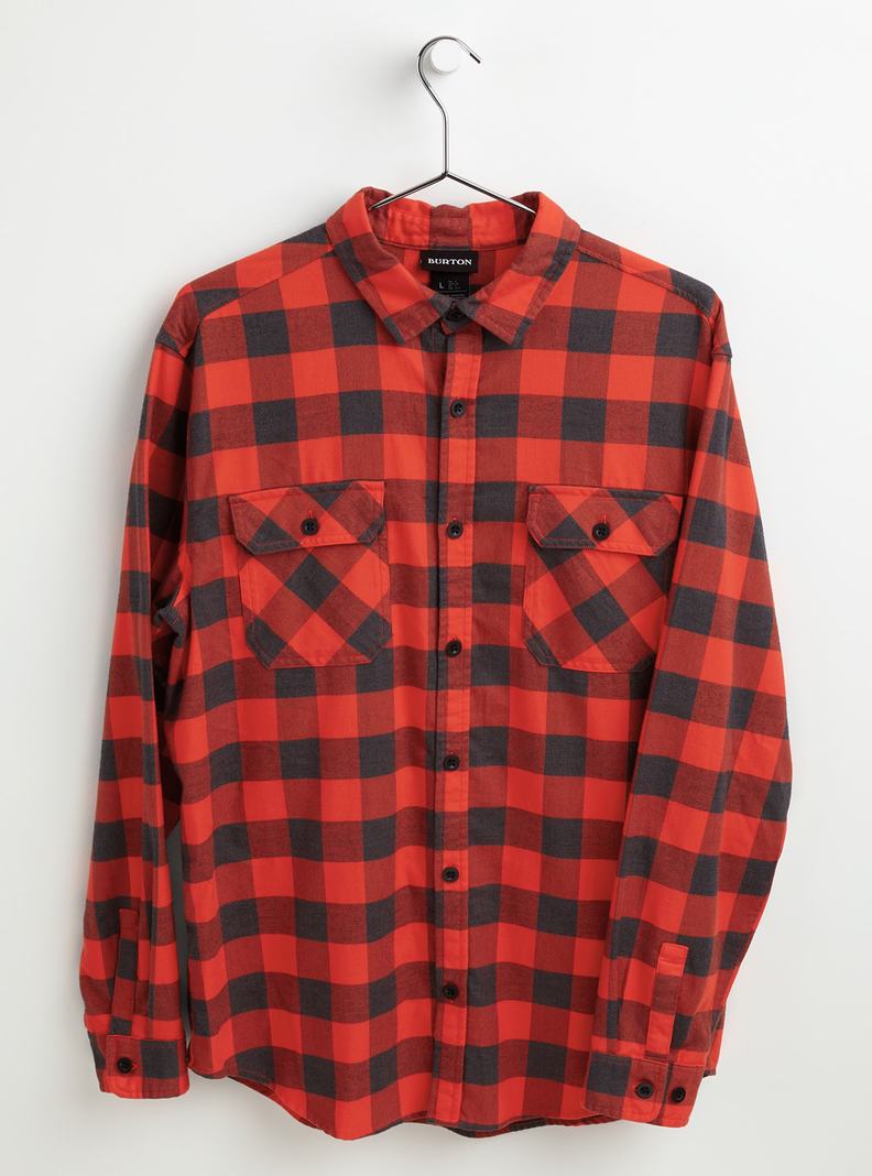 Burton Brighton Flannel Košele Panske Červené | 83562-QWST