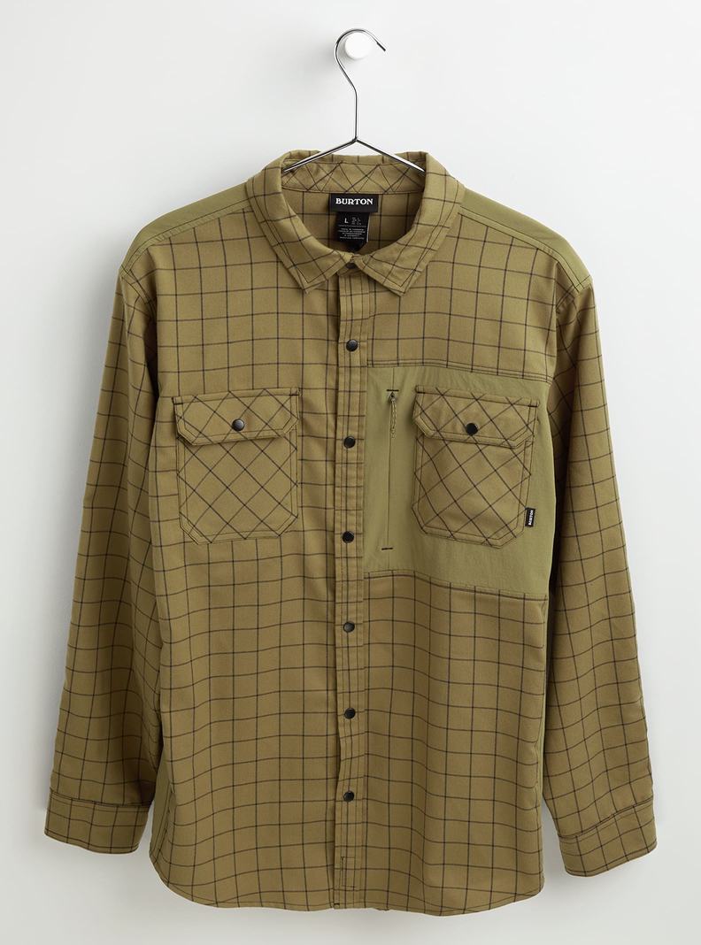Burton Brighton Performance Flannel Košele Panske Olivovo Zelená | 40873-UZGR