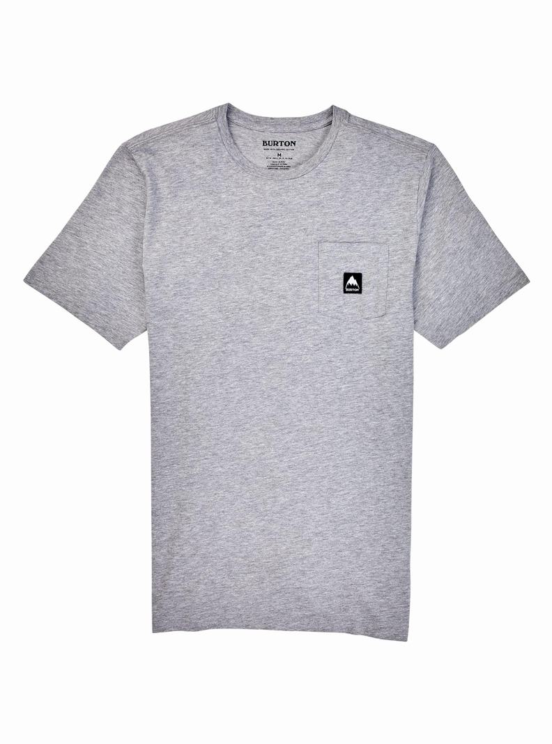 Burton Colfax Kratke Sleeve Tričko Panske Siva | 87914-WVNR