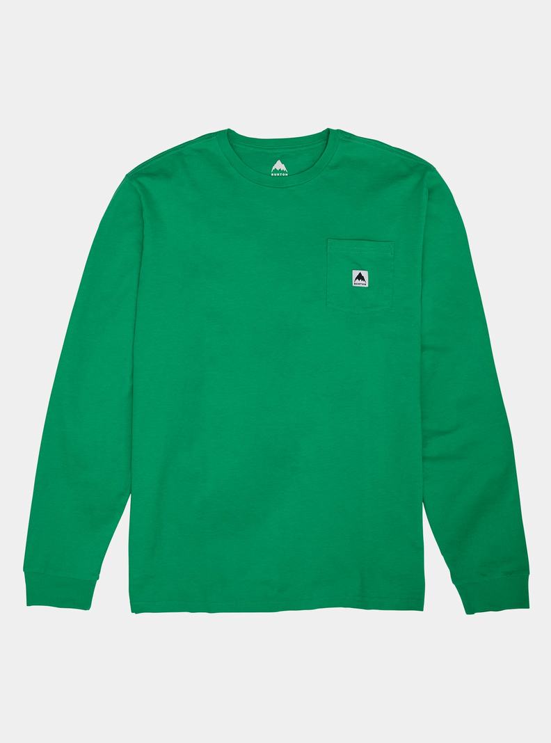 Burton Colfax Long Sleeve Tričko Panske Zelene | 64203-DUOK