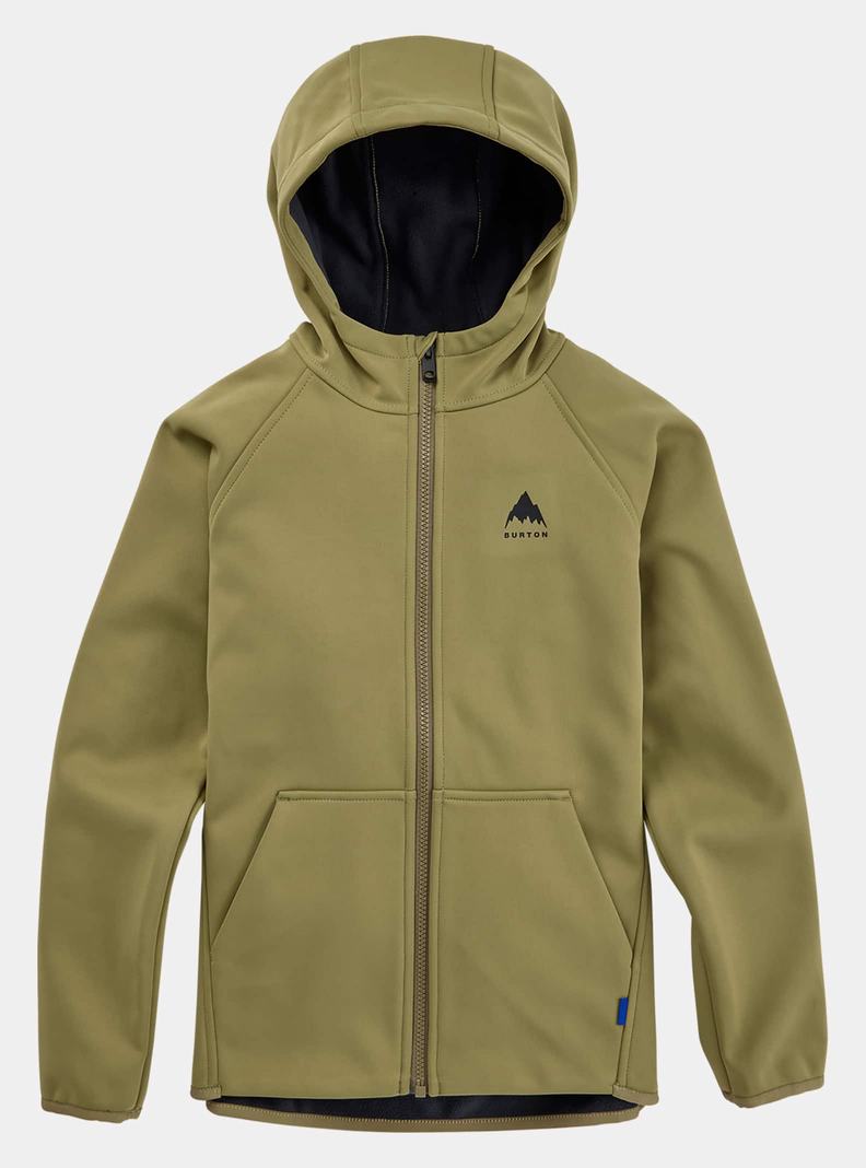 Burton Crown Weatherproof Full-Zip Fleece Mikina Detske Olivovo Zelená | 19247-LEOH