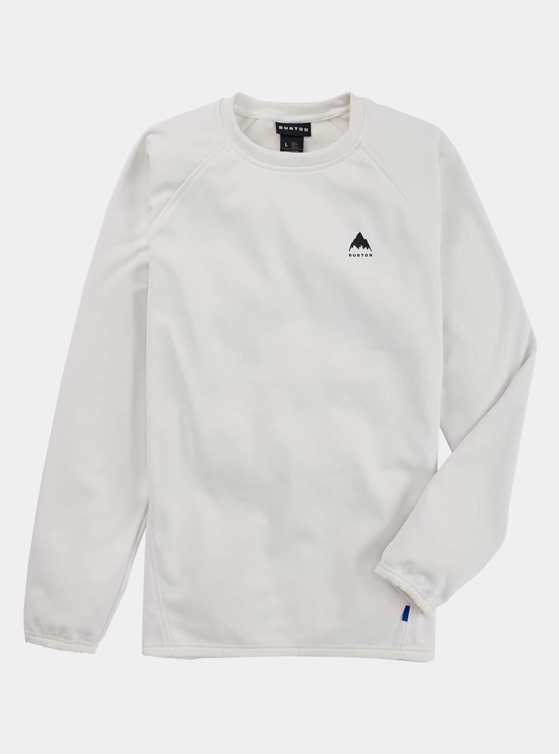 Burton Crown Weatherproof Pullover Crew Mikina Panske Biele | 56841-EULQ