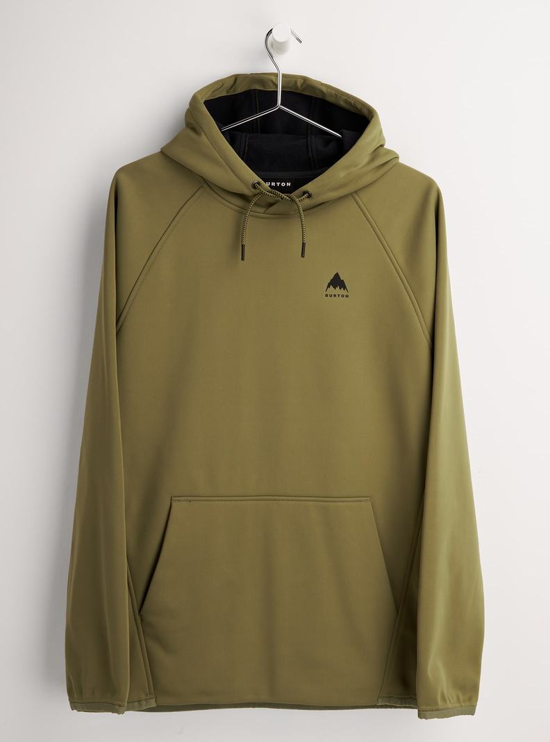 Burton Crown Weatherproof Pullover Fleece Mikina Panske Olivovo Zelená | 53981-MEOV