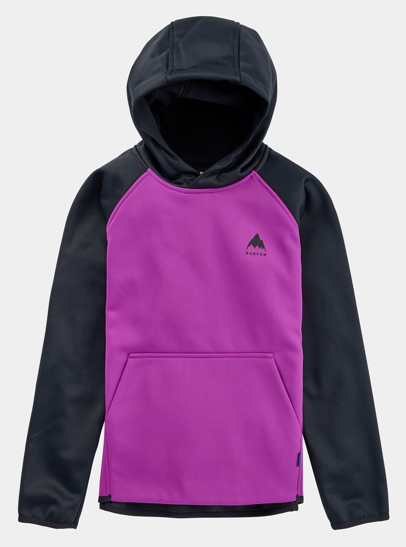 Burton Crown Weatherproof Pullover Fleece Mikina Detske Čierne Nachový | 70618-XHYD
