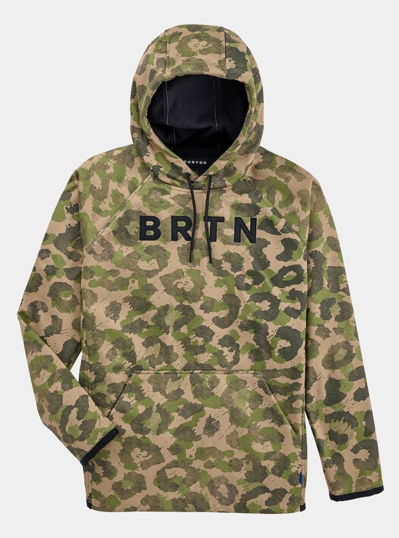 Burton Crown Weatherproof Pullover Fleece Mikina Damske Hnedožltý Zelene | 87453-BHKW