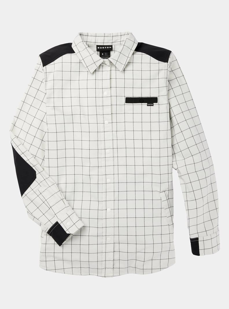 Burton Favorite Performance Long Sleeve Flannel Košele Damske Biele | 67412-PHKY