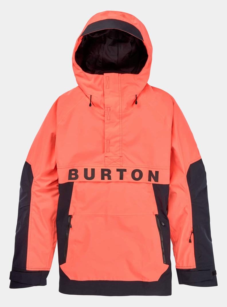 Burton Frostner 2L Anorak Zimní Bunda Panske Oranžové Čierne | 63197-BYPL