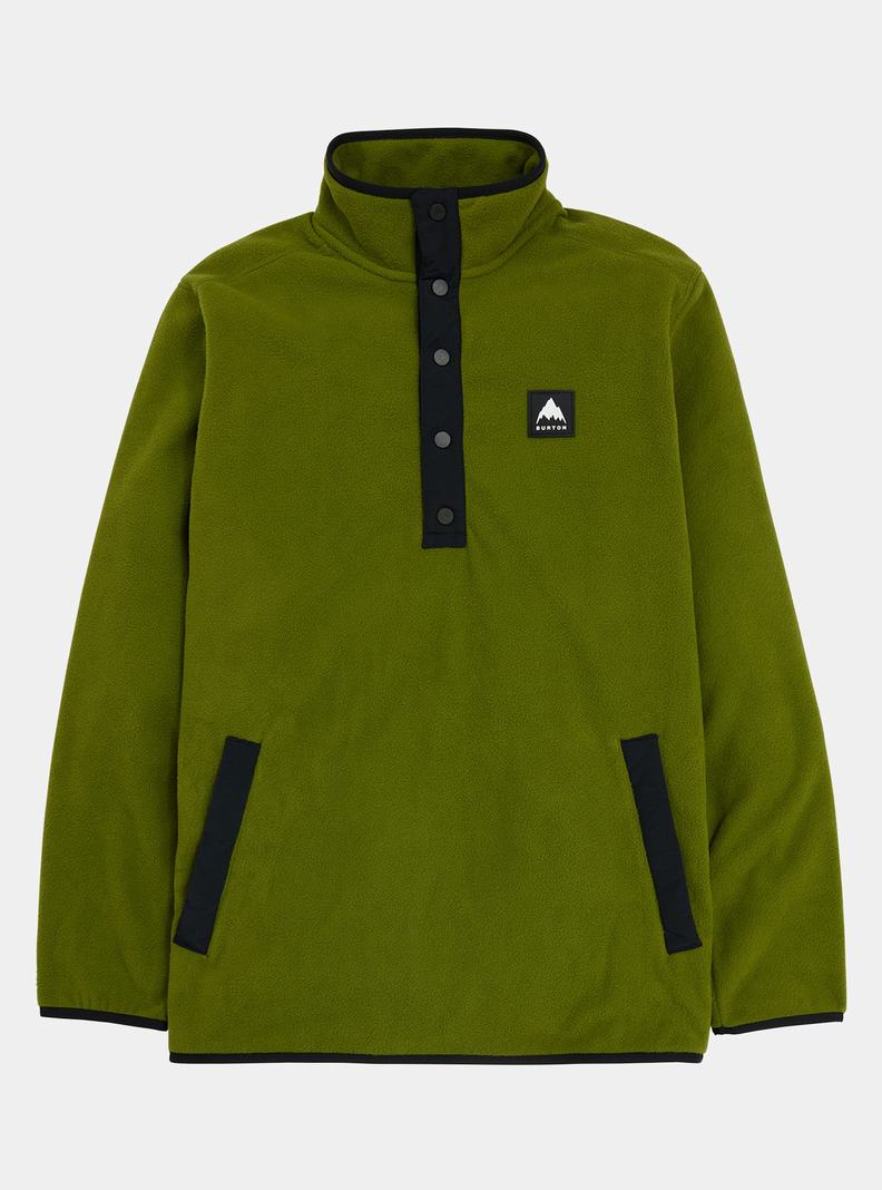 Burton Hearth Fleece Pullover Mikina Panske Zelene | 02519-QMEO
