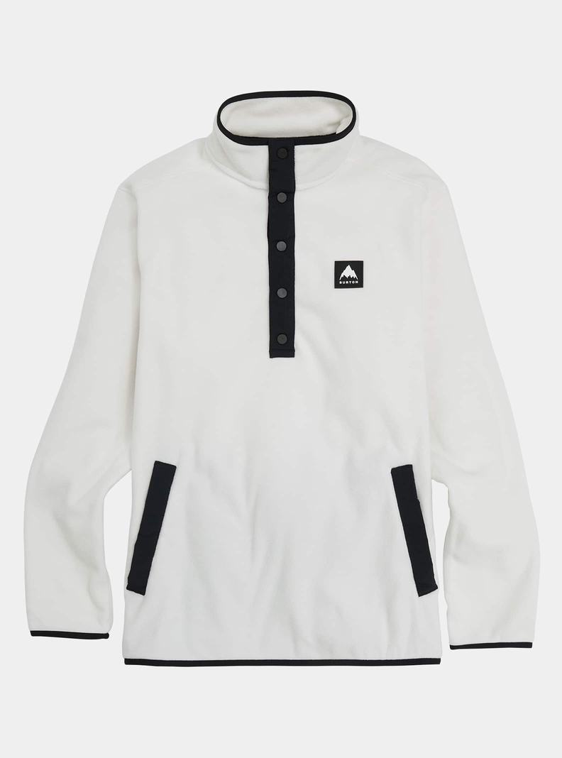 Burton Hearth Fleece Pullover Mikina Panske Biele | 34297-NWCP