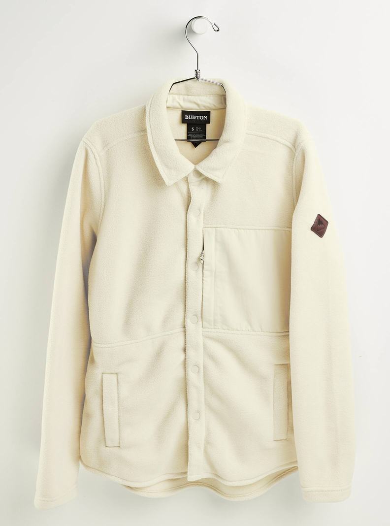 Burton Hearth Snap Up Fleece Košele Damske Béžové | 02597-AWCF
