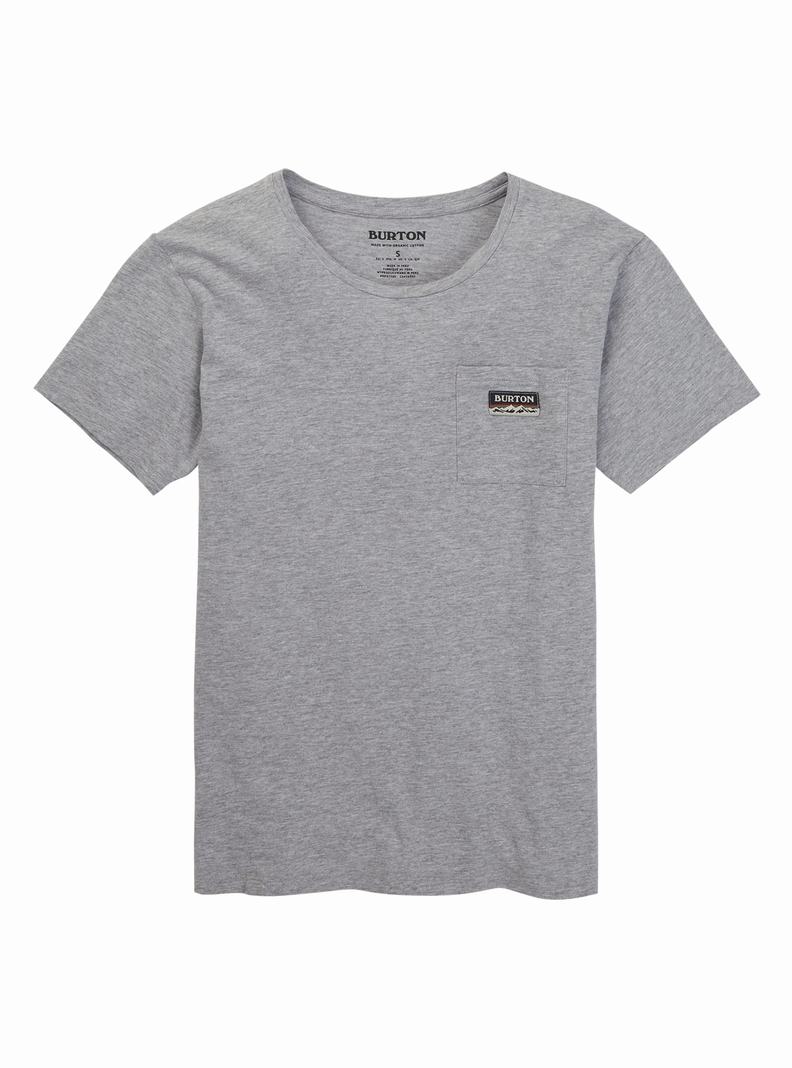 Burton Klasické Kratke Sleeve Pocket Tričko Damske Siva | 46937-WAKU