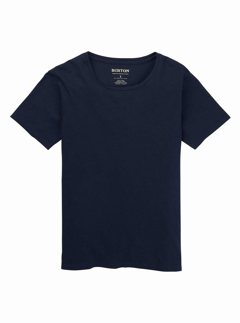 Burton Klasické Kratke Sleeve Tričko Damske Modre | 21647-LFRZ