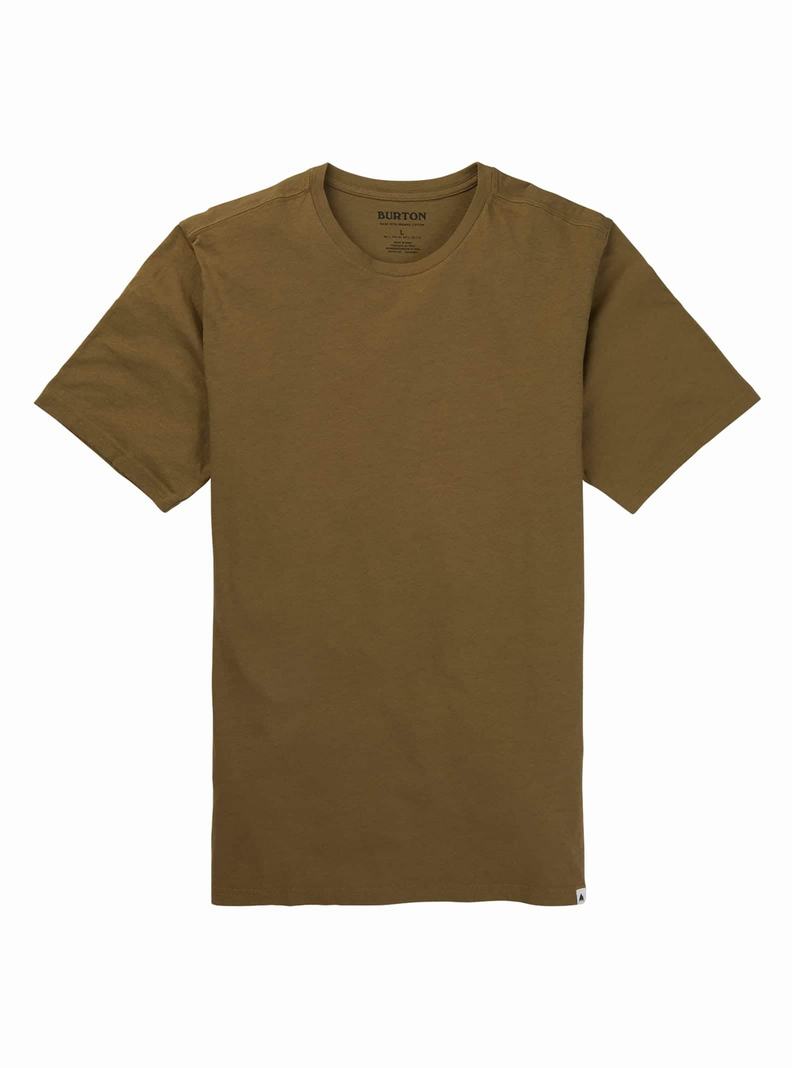 Burton Klasické Kratke Sleeve Tričko Panske Olivovo Zelená | 29180-TLMQ