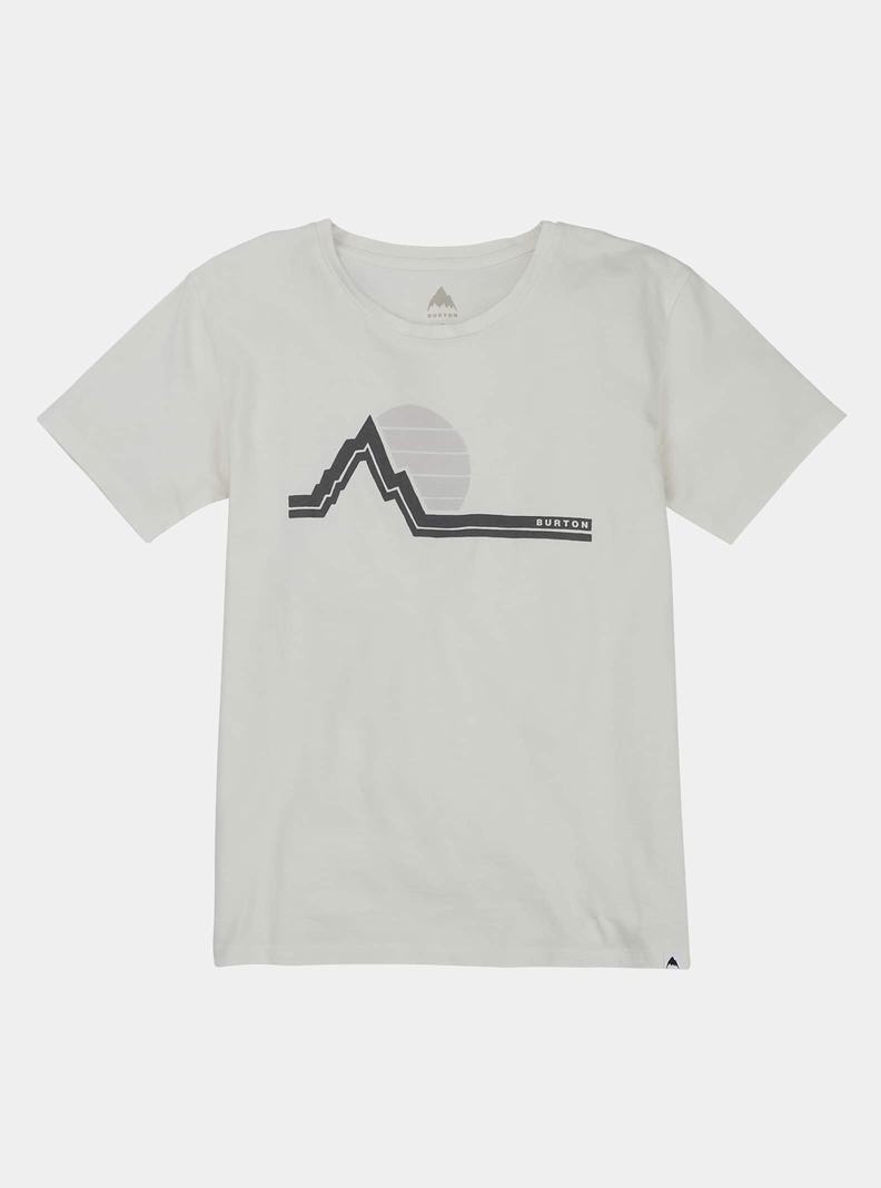 Burton Klasické Retro Kratke Sleeve Tričko Damske Biele | 69132-HUGY