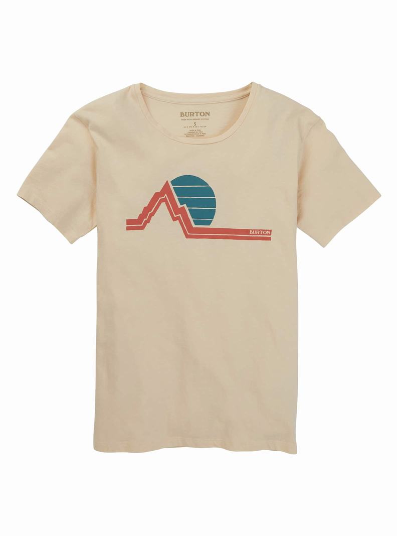 Burton Klasické Retro Kratke Sleeve Tričko Damske Béžové | 89670-BCWT