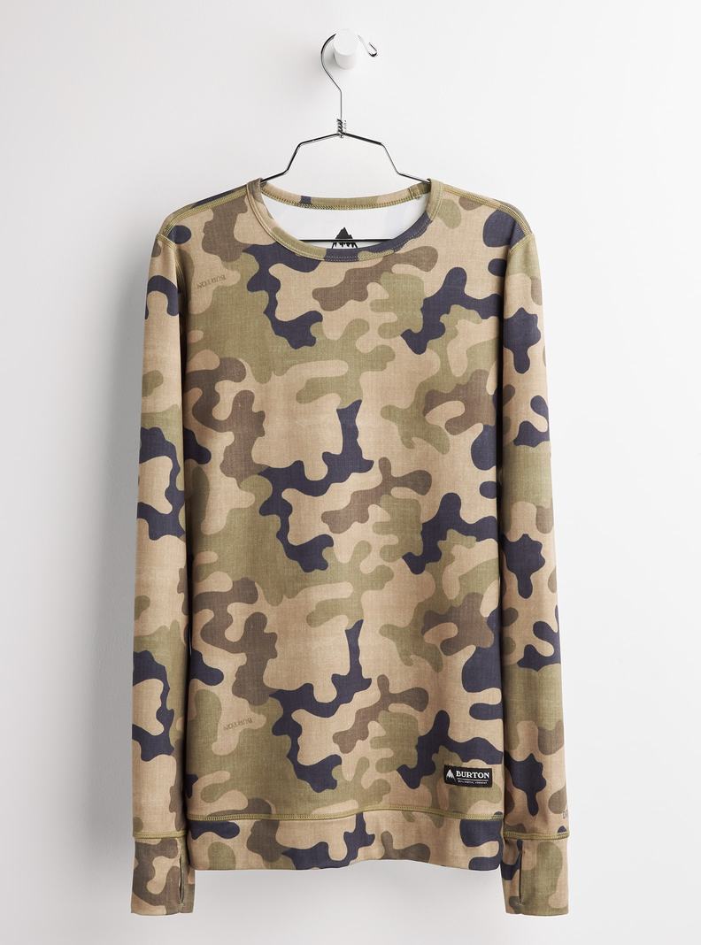 Burton Midweight Base Layer Crew Termoprádlo Damske Olivovo Zelená Maskacove | 06927-DSNM