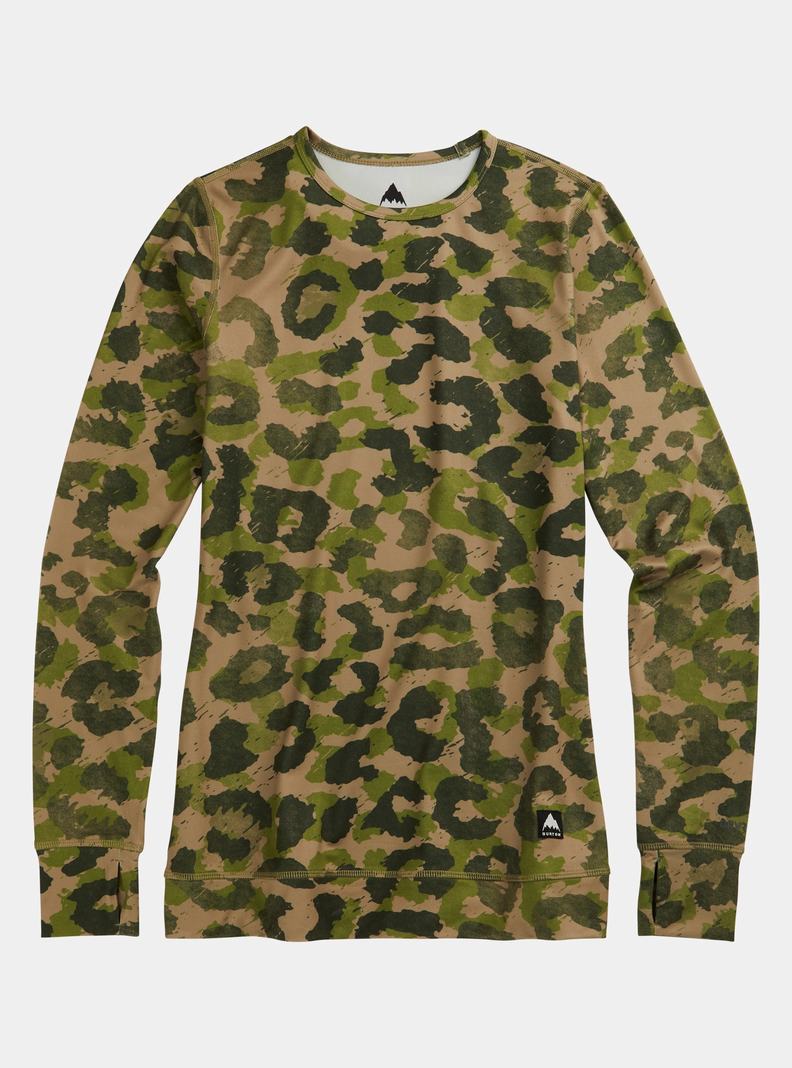 Burton Midweight Base Layer Crewneck Termoprádlo Damske Hnedožltý Zelene | 86504-LITH