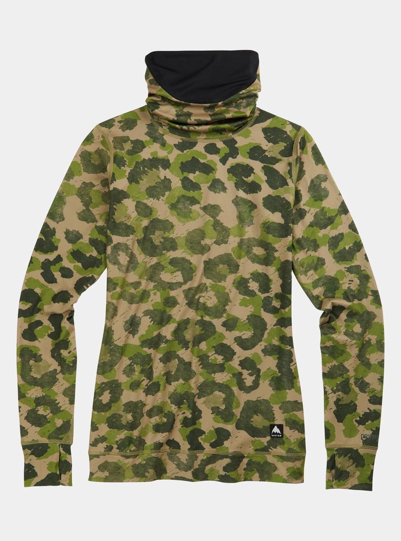 Burton Midweight Base Layer Long Neck Shirt Termoprádlo Damske Hnedožltý Zelene | 08452-DZKN