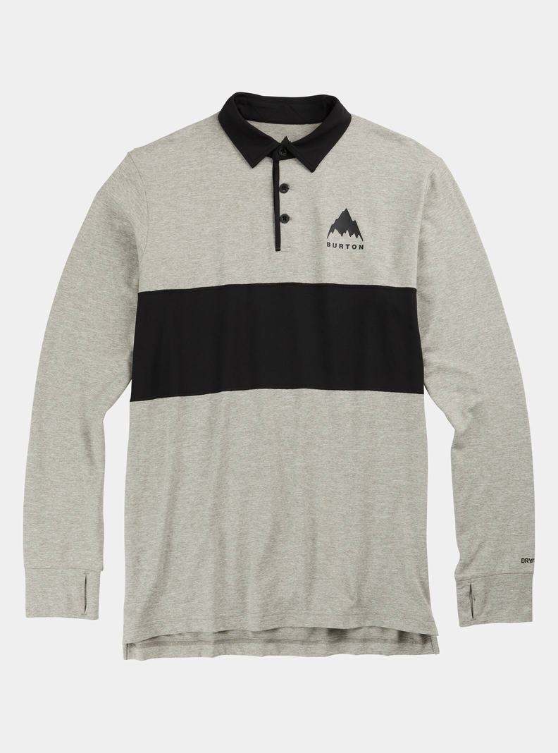 Burton Midweight Base Layer Rugby Shirt Termoprádlo Panske Siva Čierne | 63079-JVWB