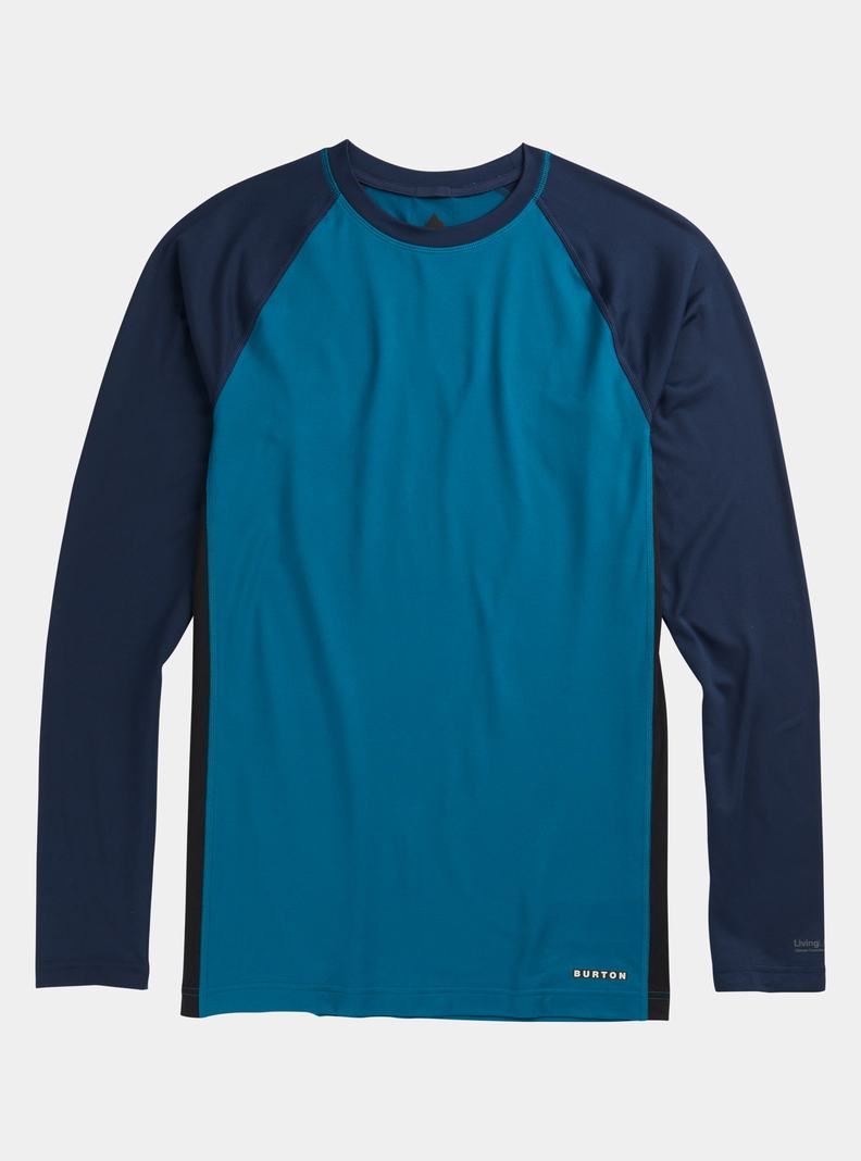 Burton Midweight X Base Layer Crewneck Termoprádlo Panske Modre | 28407-DAYN