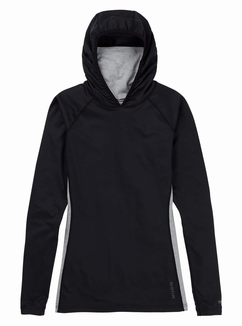 Burton Midweight X Base Layer Long Neck Hoodie Termoprádlo Damske Čierne | 57128-JCHD