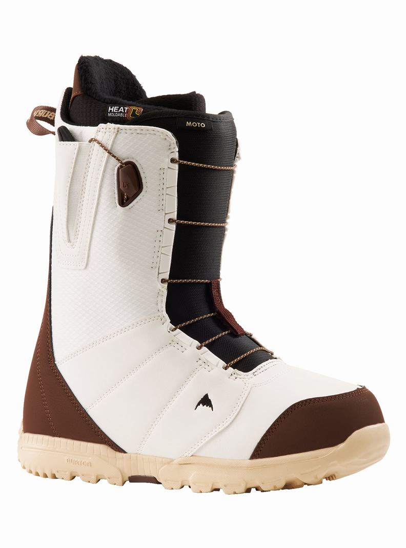 Burton Moto Snowboardové Topánky Panske Biele | 49682-FADK