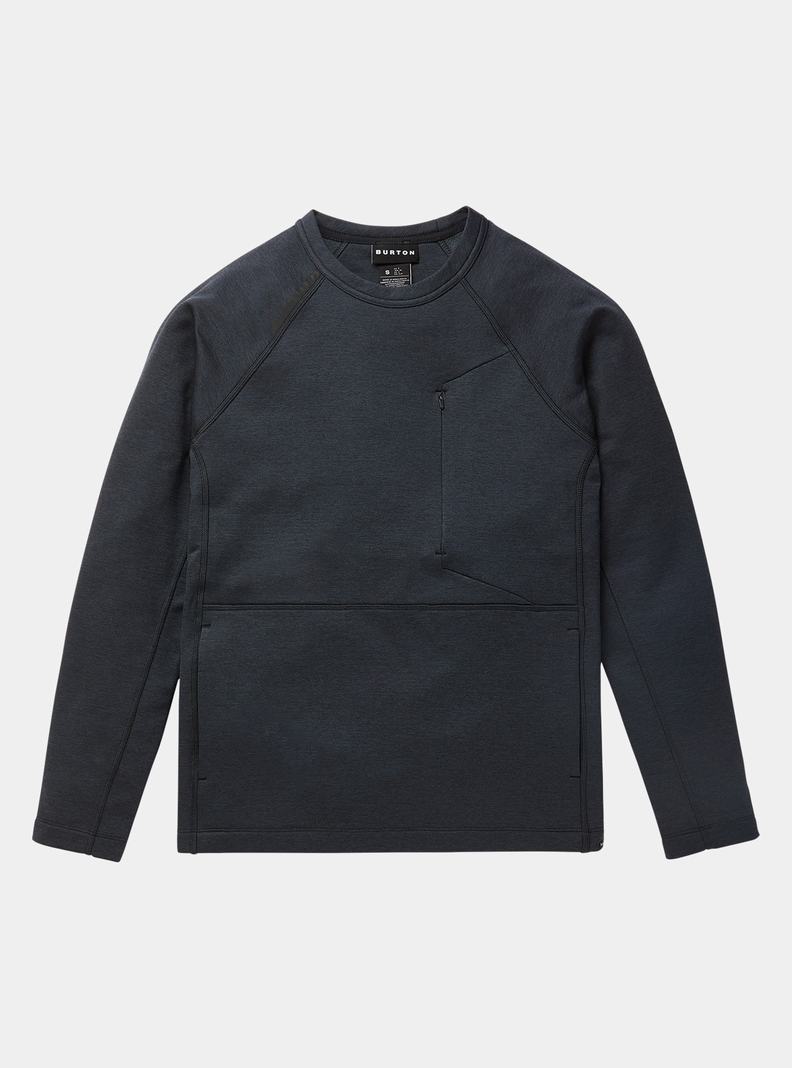 Burton Multipath Grid Crewneck Fleece Mikina Damske Čierne | 72360-LAEV