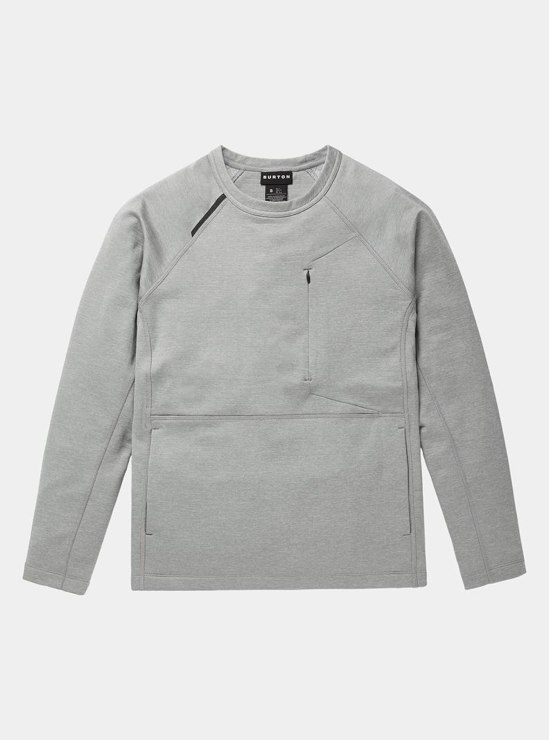 Burton Multipath Grid Crewneck Fleece Mikina Damske Siva | 97142-ZQHR