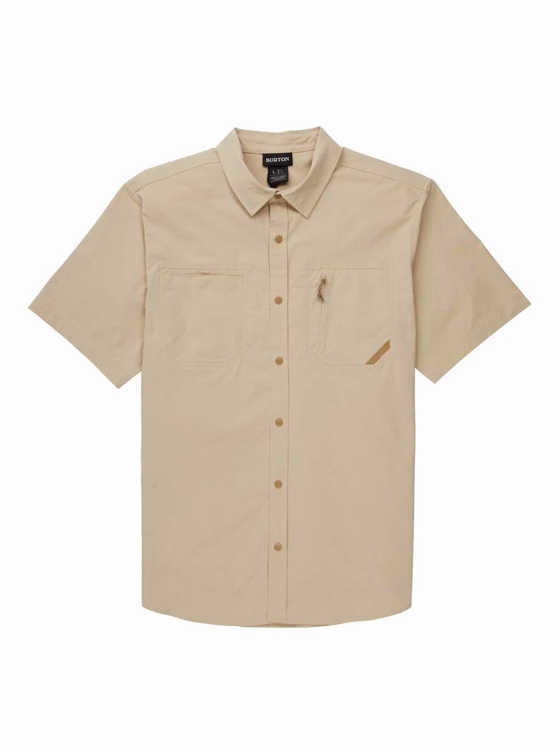 Burton Multipath Utility Kratke Sleeve Shirt Košele Panske Hnedožltý | 16504-UCXS