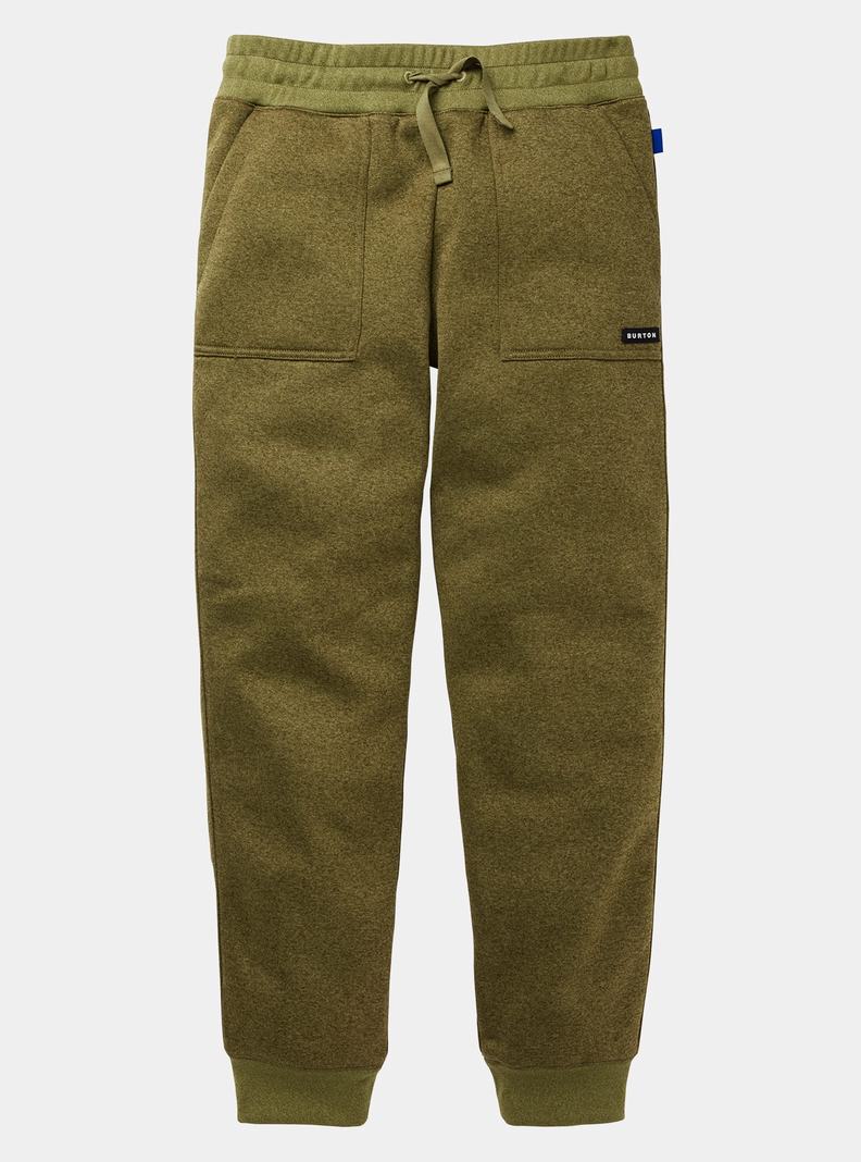 Burton Oak Fleece Nohavice Detske Olivovo Zelená | 84561-WYOP
