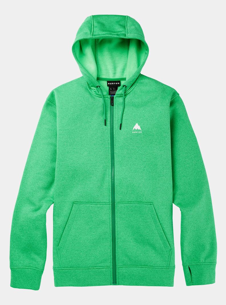 Burton Oak Full-Zip Hoodie Mikina Panske Zelene | 24156-OQFH