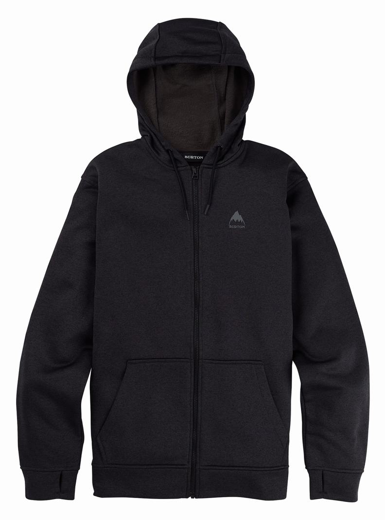 Burton Oak Full-Zip Hoodie Mikina Panske Čierne | 46708-QRED
