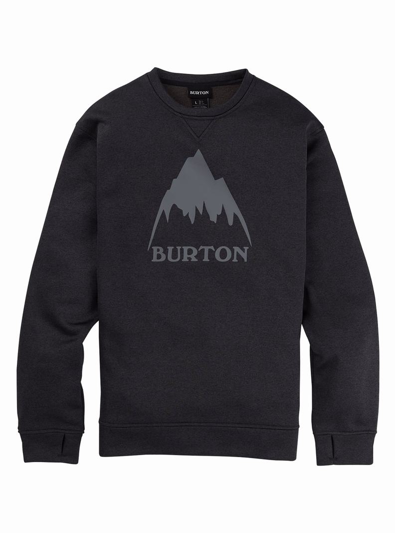 Burton Oak Pullover Crew Mikina Panske Čierne | 02945-PTIX