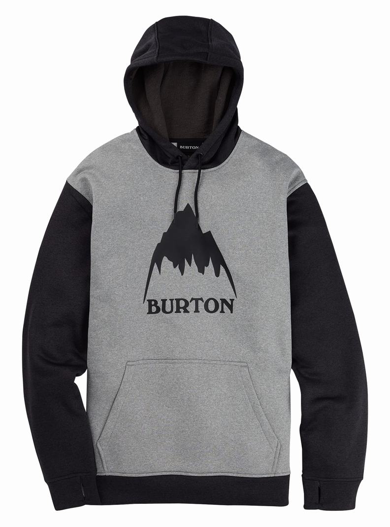 Burton Oak Pullover Mikina Panske Siva Čierne | 81539-MFDT