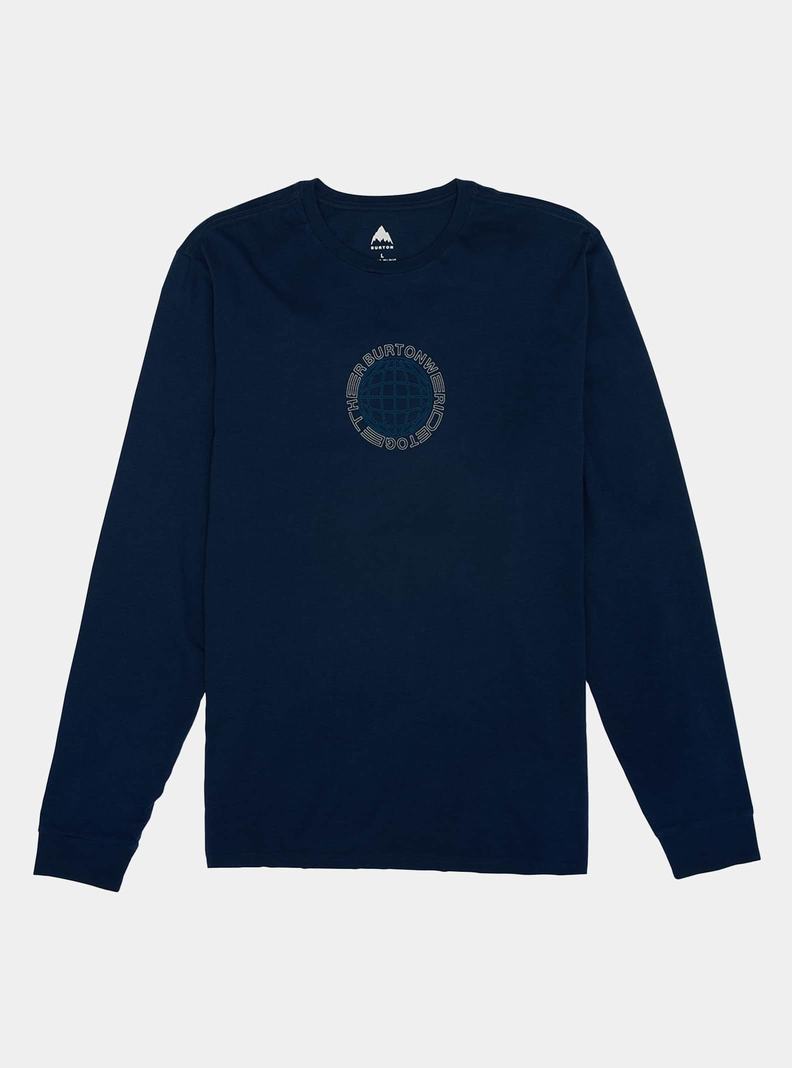 Burton Saugatuck Long Sleeve Tričko Panske Modre | 10628-JBIL