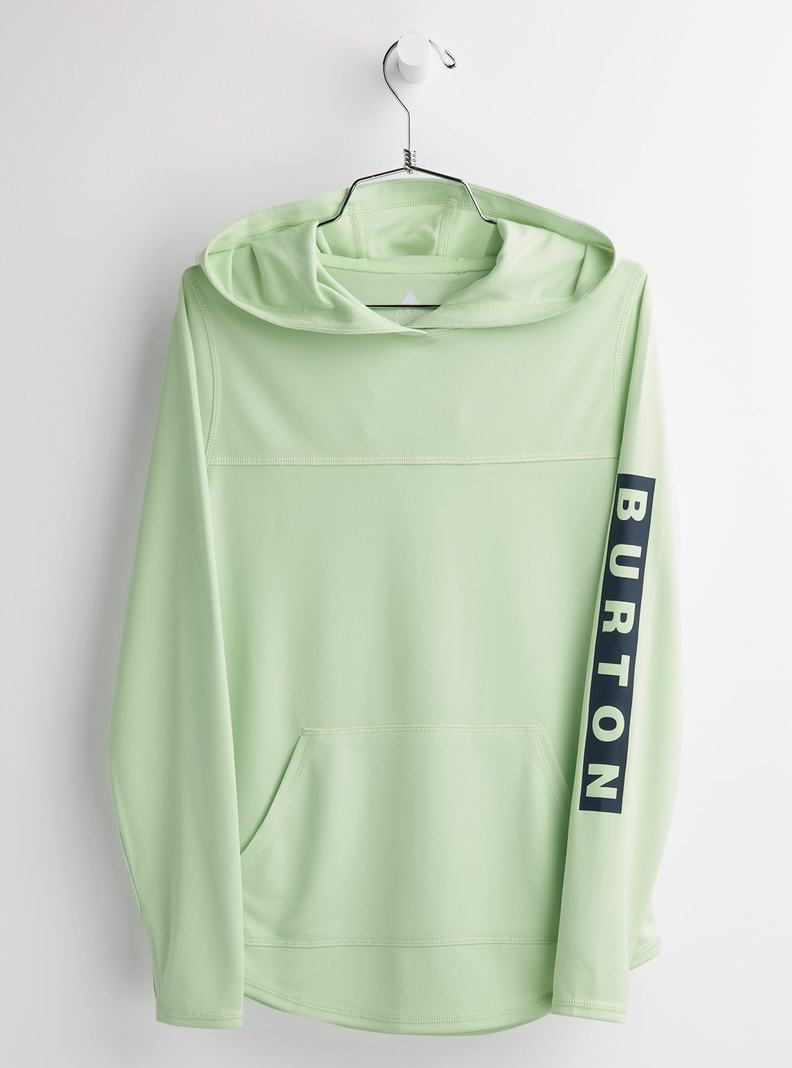 Burton Spurway Tech S Kapucňou Long Sleeve Tričko Detske Svetlo Zelene | 87203-XMAO