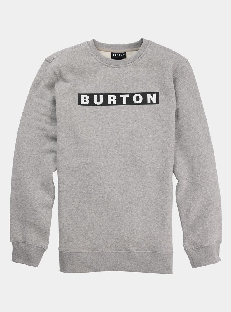 Burton Vault Crew Mikina Panske Siva | 03492-SBJU