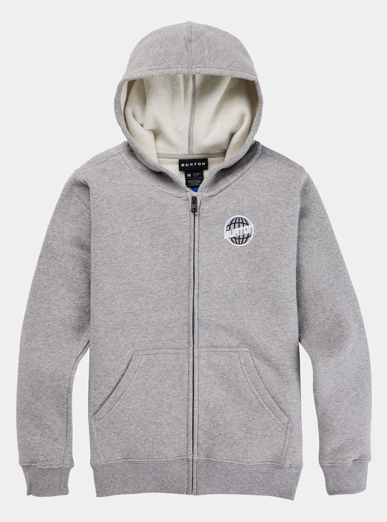 Burton Westdale Full-Zip Mikina Detske Siva | 25687-SKDZ