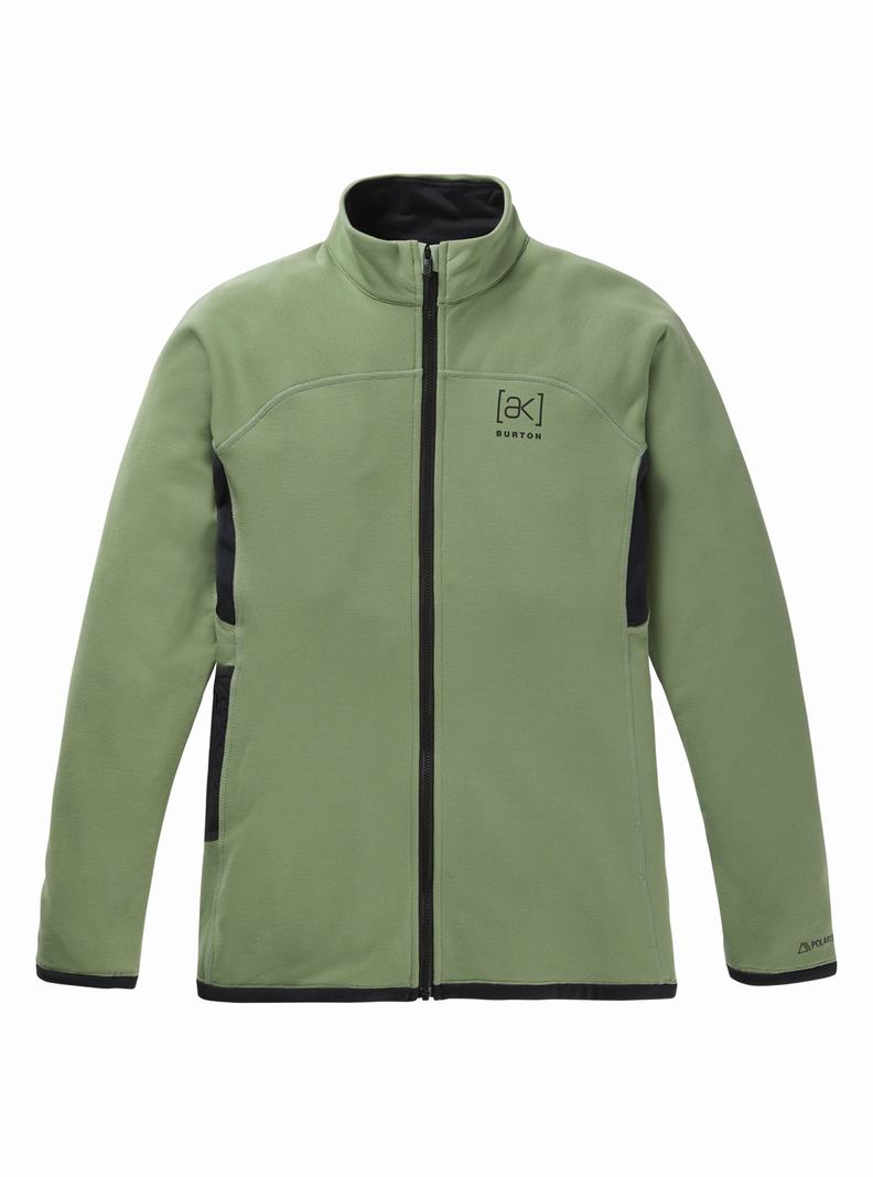 Burton [ak] Baker Power Stretch® Full-Zip Fleece Mikina Damske Zelene | 16735-YCFW