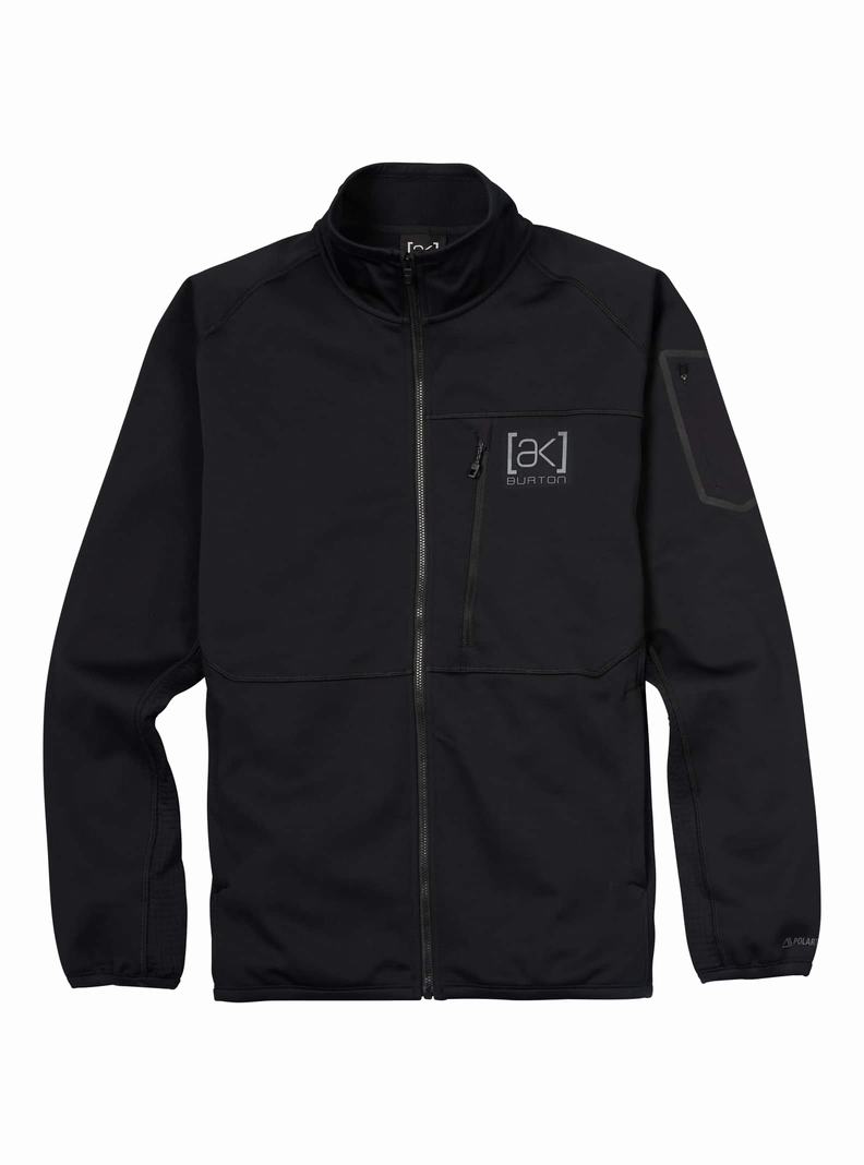 Burton [ak] Helium Power Grid™ Full-Zip Fleece Mikina Panske Čierne | 54172-FWRQ