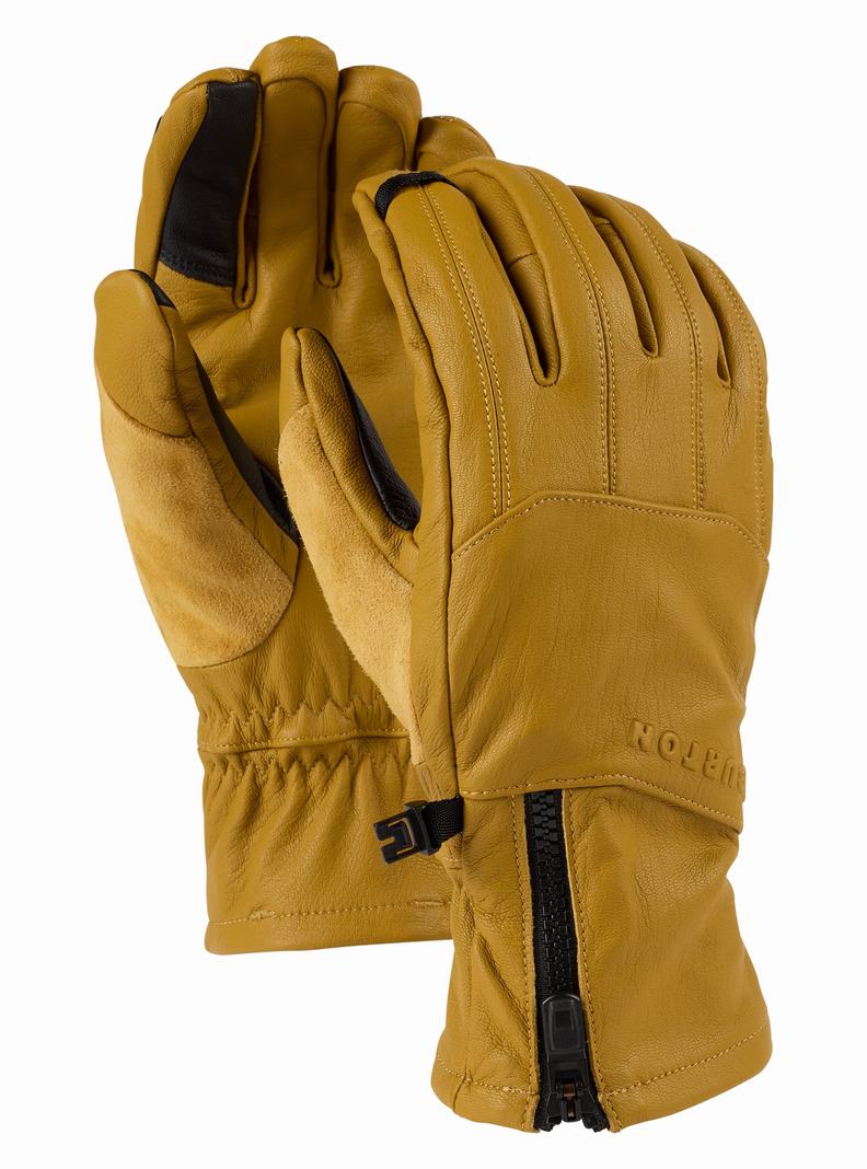 Burton [ak] Kozene Tech Rukavice Damske Žlté | 48691-ZDNU