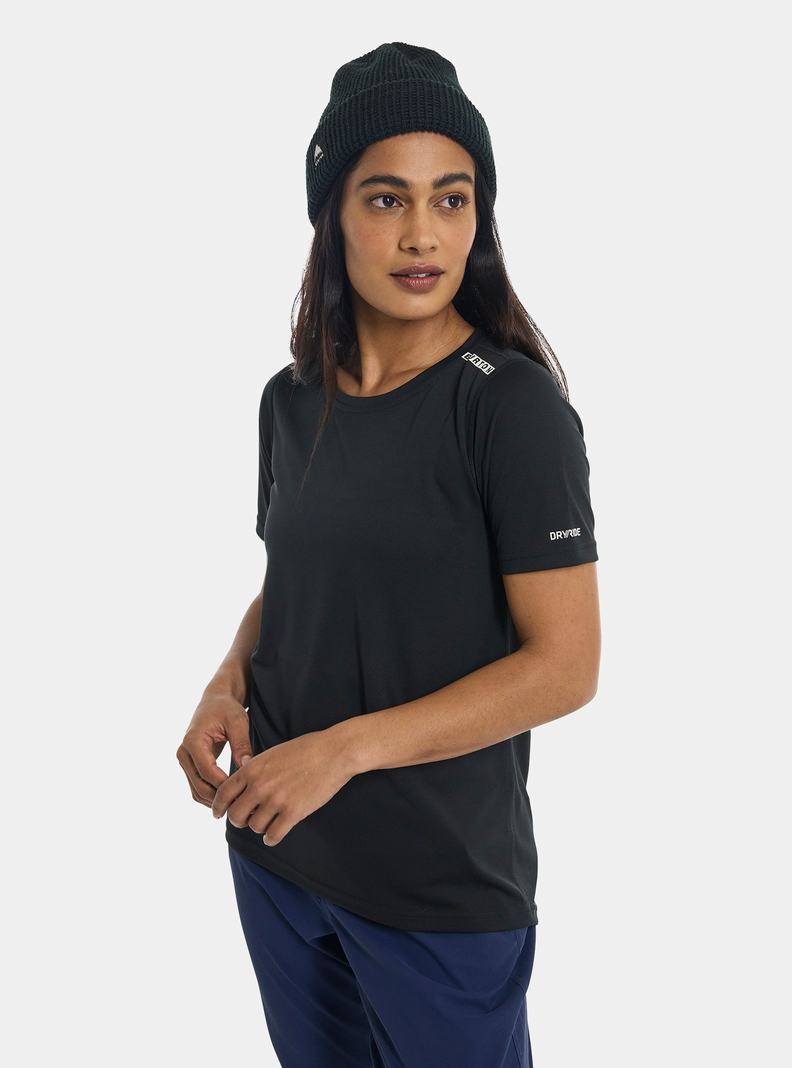Burton Active Kratke Sleeve Tričko Damske Čierne | 25964-YEIV